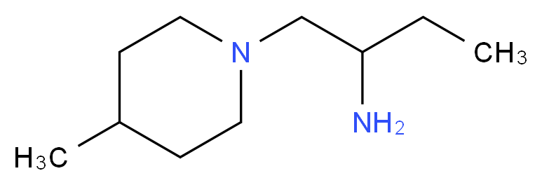 1-(4-Methyl-piperidin-1-ylmethyl)-propylamine_分子结构_CAS_)