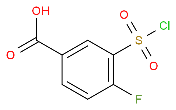 3-(chlorosulfonyl)-4-fluorobenzoic acid_分子结构_CAS_2267-40-5)