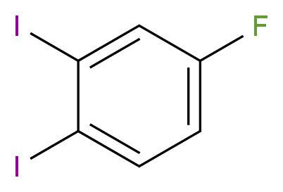 1,2-Diiodo-4-fluorobenzene 97%_分子结构_CAS_)