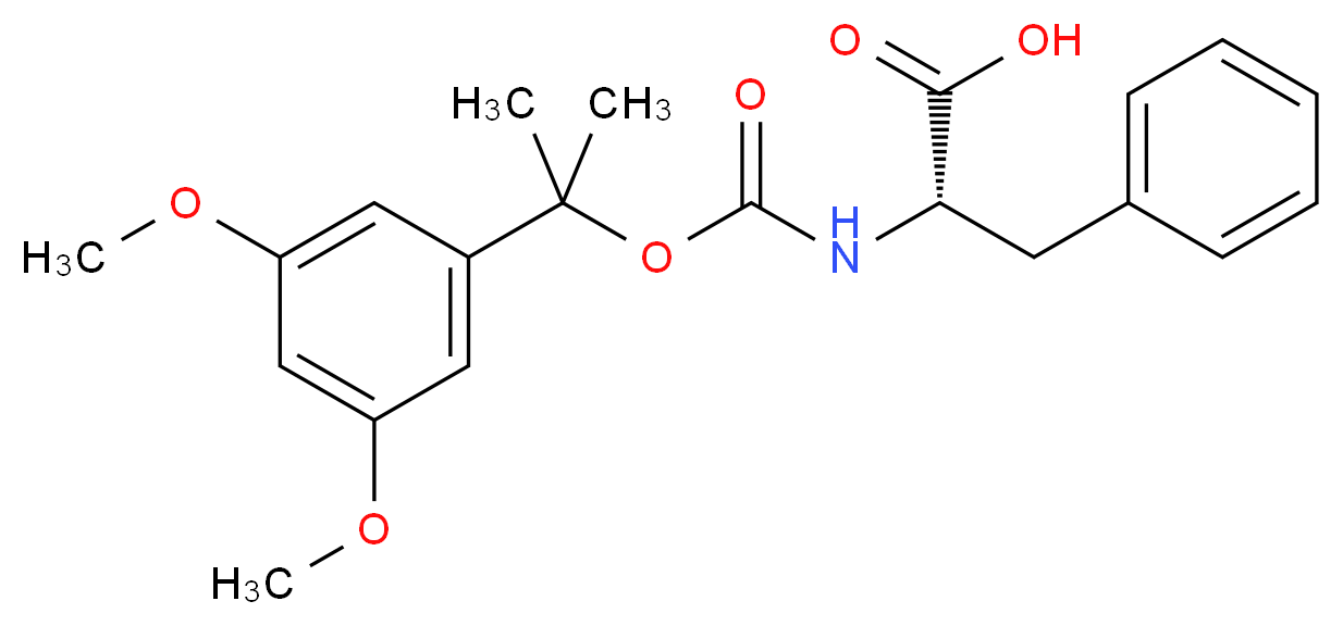 (2S)-2-[({[2-(3,5-dimethoxyphenyl)propan-2-yl]oxy}carbonyl)amino]-3-phenylpropanoic acid_分子结构_CAS_39508-07-1