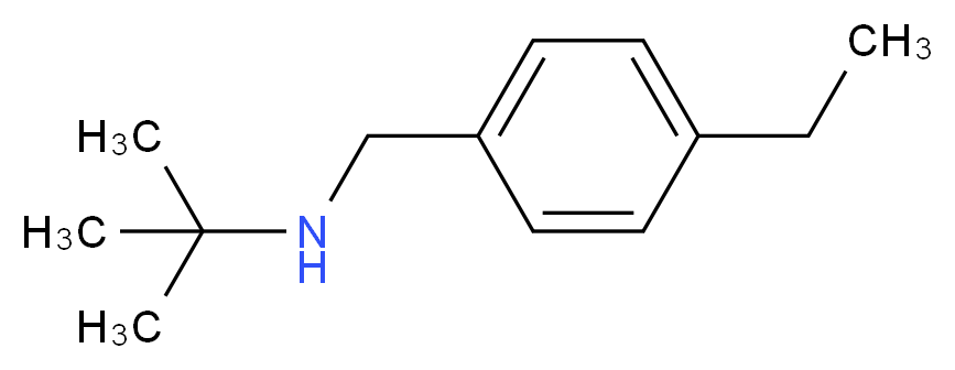 tert-butyl[(4-ethylphenyl)methyl]amine_分子结构_CAS_137957-41-6