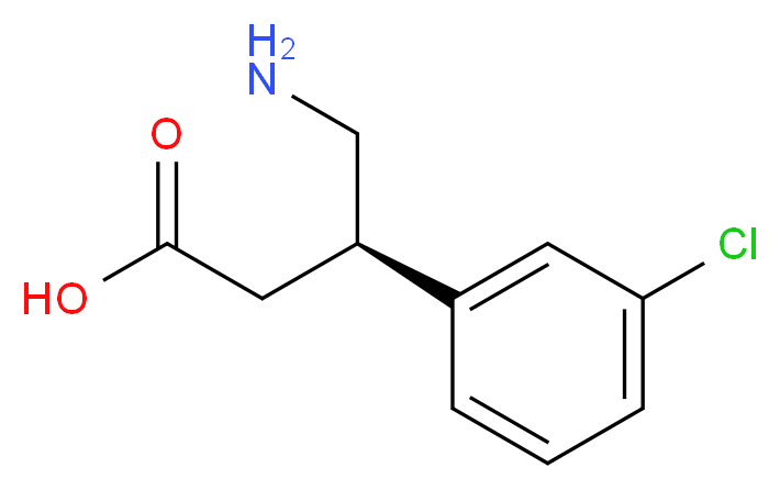 (R)-4-amino-3-(3-chlorophenyl)butanoic acid_分子结构_CAS_1260593-49-4)