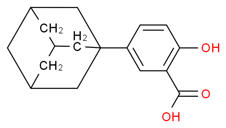 5-(adamantan-1-yl)-2-hydroxybenzoic acid_分子结构_CAS_126145-51-5