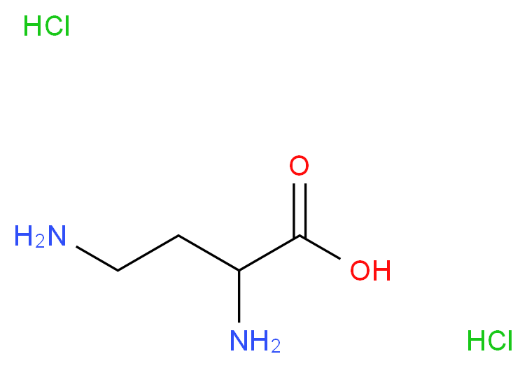 DL-2,4-二氨基丁酸 二盐酸盐_分子结构_CAS_65427-54-5)