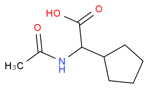 (acetylamino)(cyclopentyl)acetic acid_分子结构_CAS_2521-83-7)