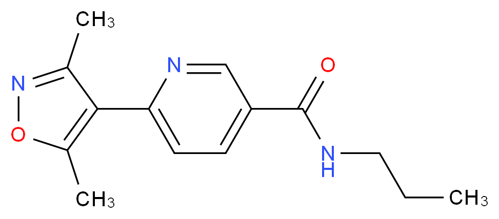 6-(3,5-dimethyl-4-isoxazolyl)-N-propylnicotinamide_分子结构_CAS_)