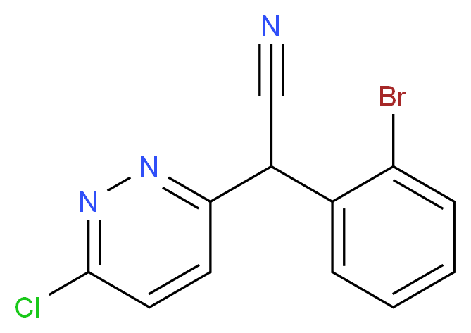 2-(2-bromophenyl)-2-(6-chloro-3-pyridazinyl)acetonitrile_分子结构_CAS_338405-54-2)