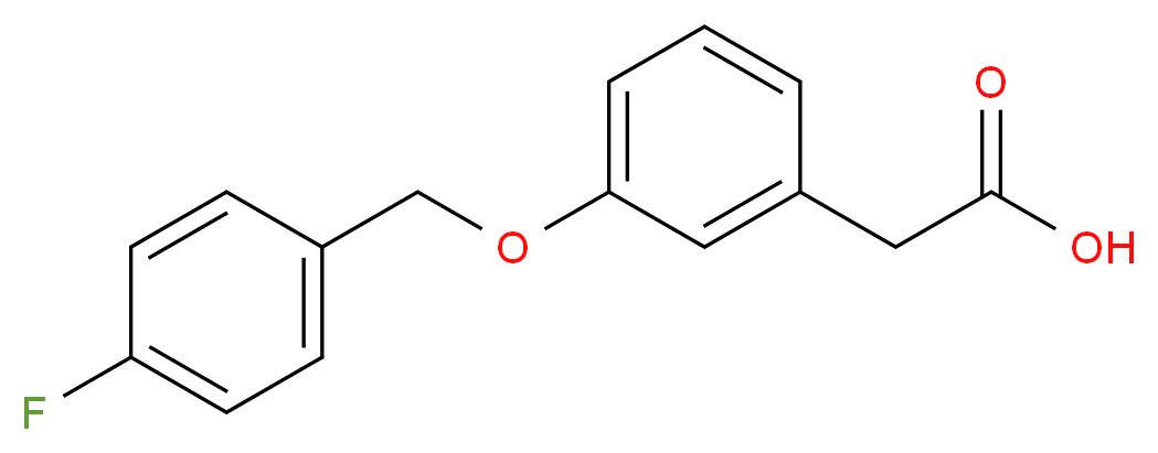 2-{3-[(4-fluorophenyl)methoxy]phenyl}acetic acid_分子结构_CAS_125721-49-5