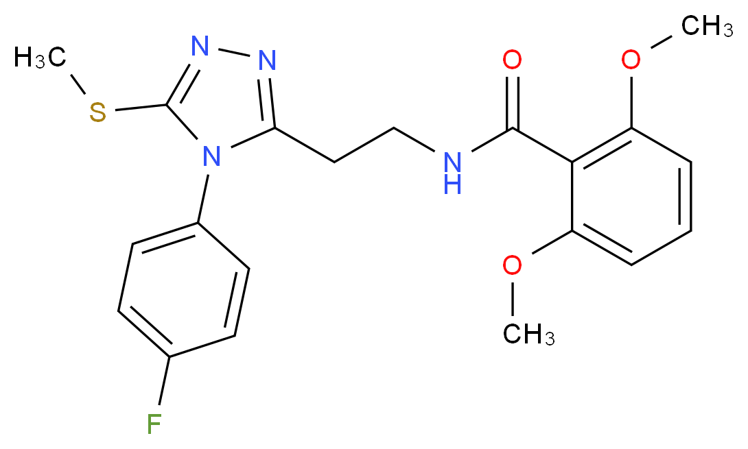N-{2-[4-(4-fluorophenyl)-5-(methylthio)-4H-1,2,4-triazol-3-yl]ethyl}-2,6-dimethoxybenzamide_分子结构_CAS_)