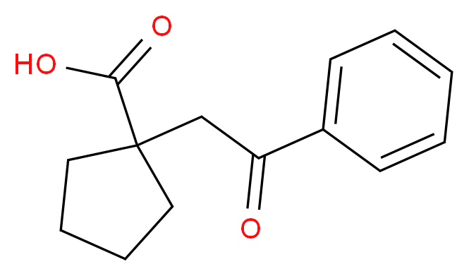 1-(2-oxo-2-phenylethyl)cyclopentanecarboxylic acid_分子结构_CAS_)