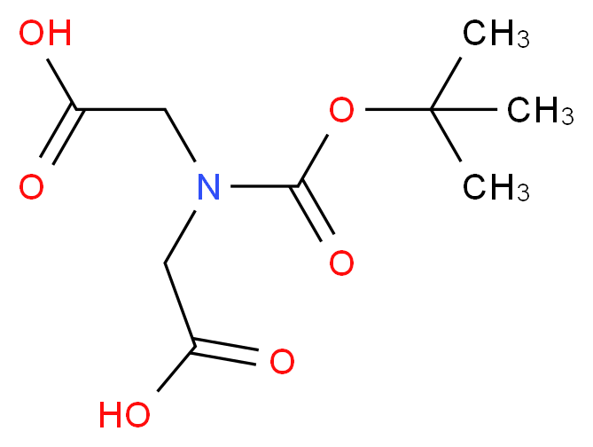 2-{[(tert-butoxy)carbonyl](carboxymethyl)amino}acetic acid_分子结构_CAS_56074-20-5