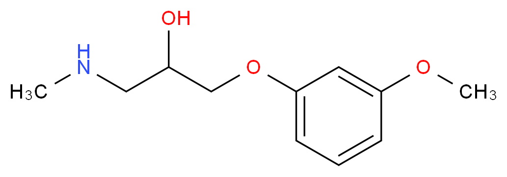 1-(3-Methoxyphenoxy)-3-(methylamino)-propan-2-ol_分子结构_CAS_)