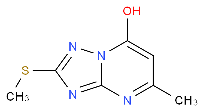 5-methyl-2-(methylsulfanyl)-[1,2,4]triazolo[1,5-a]pyrimidin-7-ol_分子结构_CAS_40775-78-8