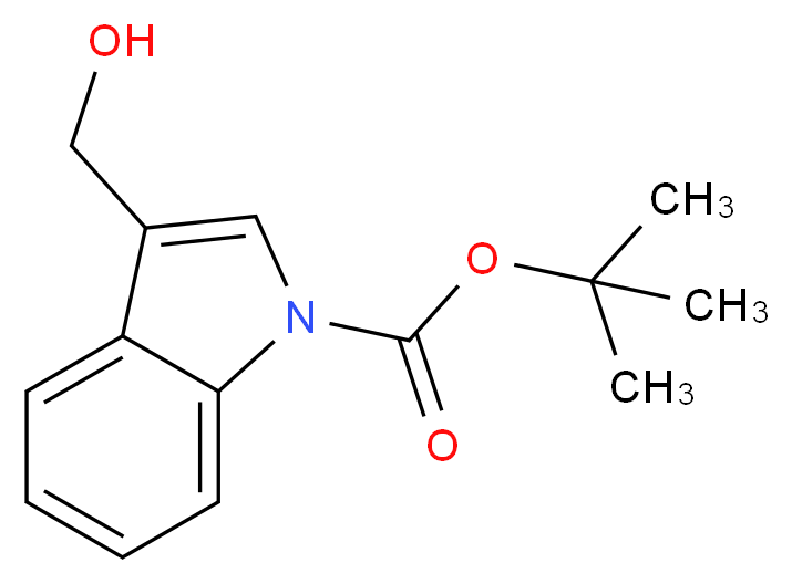 tert-butyl 3-(hydroxymethyl)-1H-indole-1-carboxylate_分子结构_CAS_96551-22-3