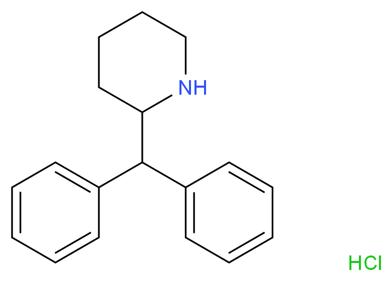 2-Benzhydrylpiperidine hydrochloride_分子结构_CAS_5807-81-8)