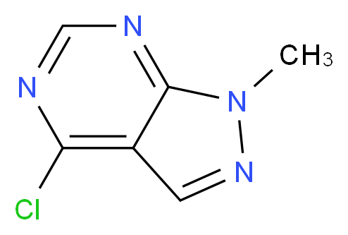 4-chloro-1-methyl-1H-pyrazolo[3,4-d]pyrimidine_分子结构_CAS_23000-43-3