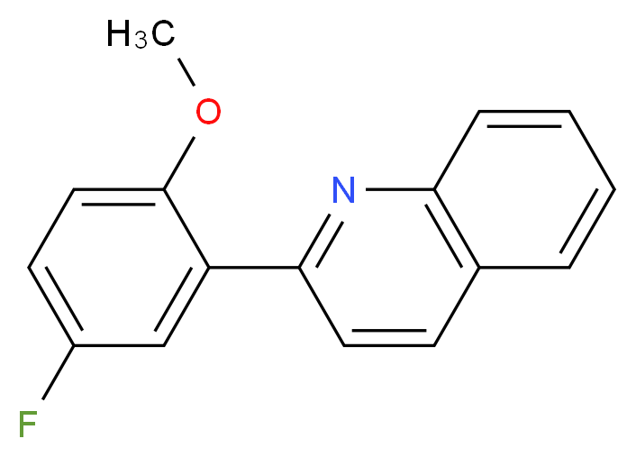 2-(5-fluoro-2-methoxyphenyl)quinoline_分子结构_CAS_)