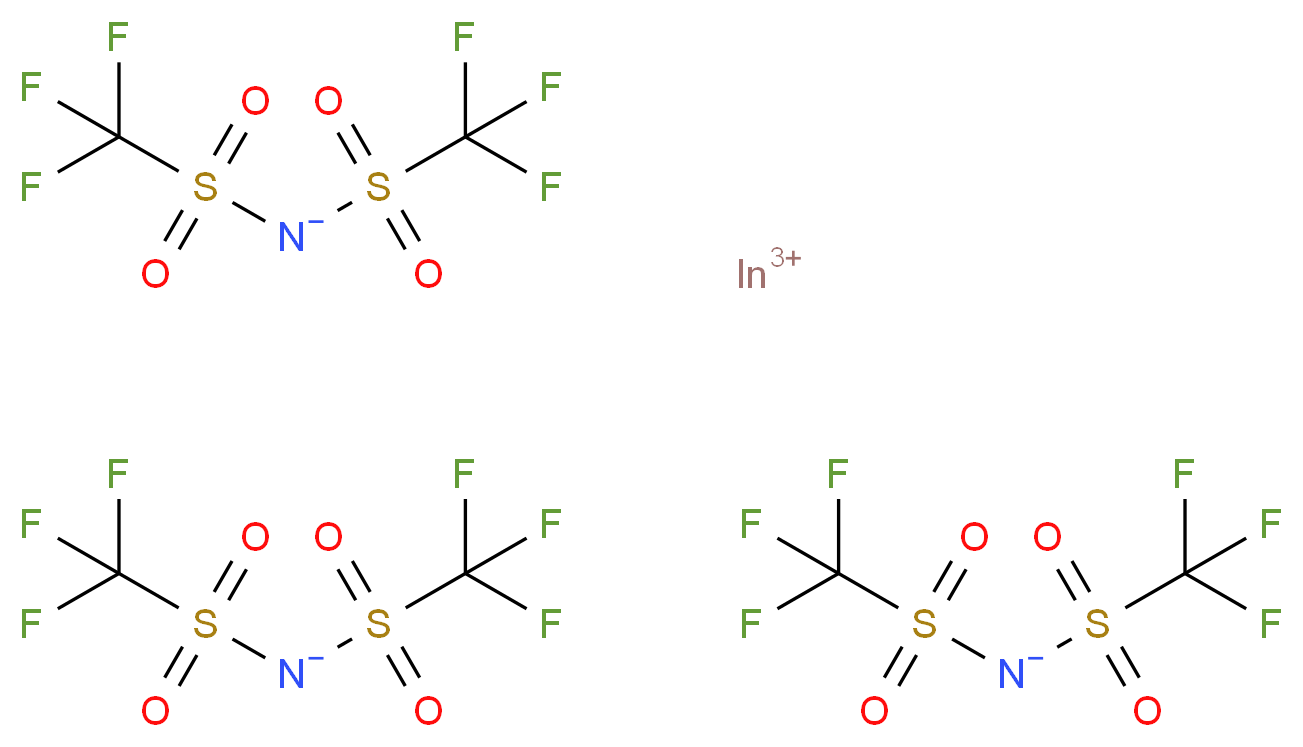 indium(3+) ion tris(trifluoro[(trifluoromethanesulfonylazanidyl)sulfonyl]methane)_分子结构_CAS_460096-11-1