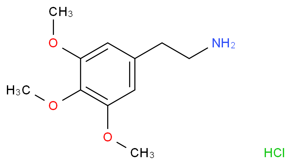 3,4,5-Trimethoxyphenethylamine, Hydrochloride_分子结构_CAS_832-92-8)