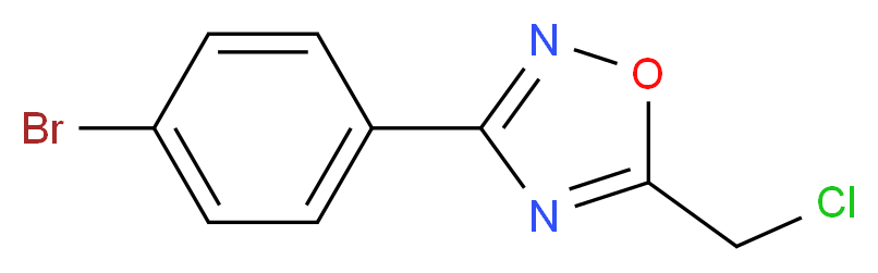 3-(4-Bromophenyl)-5-(chloromethyl)-1,2,4-oxadiazole_分子结构_CAS_110704-42-2)