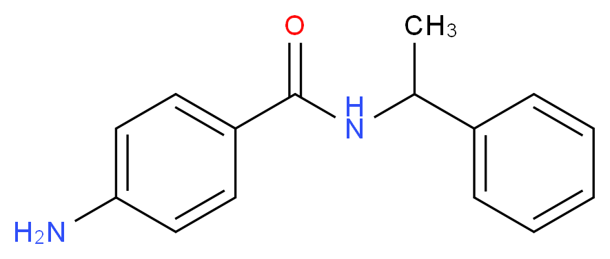 4-Amino-N-(1-phenylethyl)benzamide_分子结构_CAS_85592-75-2)