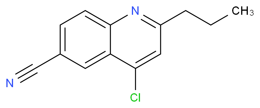4-CHLORO-2-PROPYL-6-QUINOLINECARBONITRILE_分子结构_CAS_930570-37-9)