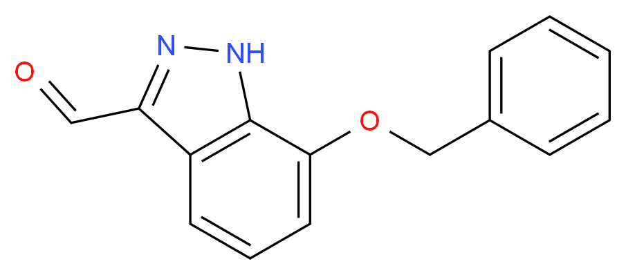 1H-INDAZOLE-3-CARBOXALDEHYDE, 7-(PHENYLMETHOXY)-_分子结构_CAS_900506-30-1)