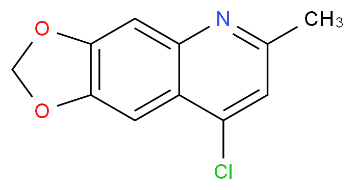 8-chloro-6-methyl-2H-[1,3]dioxolo[4,5-g]quinoline_分子结构_CAS_50593-65-2