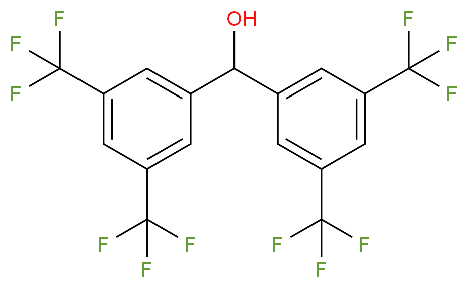 3,3',5,5'-四(三氟甲基)二苯基甲醇_分子结构_CAS_87901-76-6)