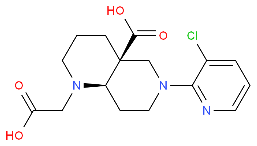 (4aS*,8aR*)-1-(carboxymethyl)-6-(3-chloro-2-pyridinyl)octahydro-1,6-naphthyridine-4a(2H)-carboxylic acid_分子结构_CAS_)