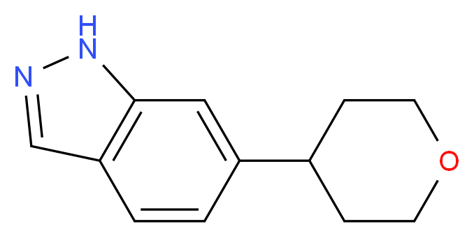6-(TETRAHYDRO-PYRAN-4-YL)-1H-INDAZOLE_分子结构_CAS_885272-18-4)