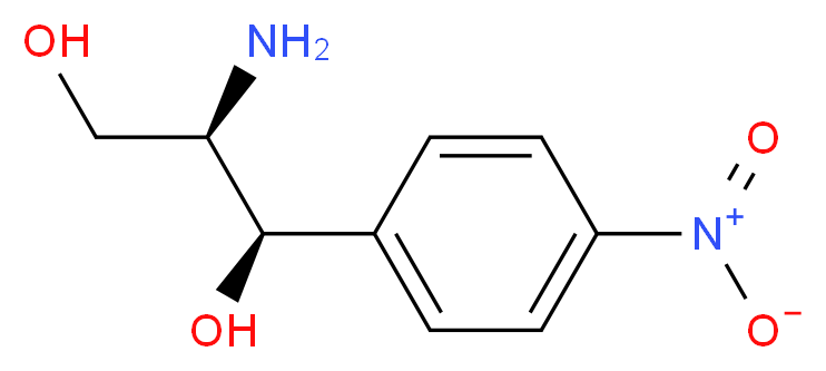 (1R,2R)-(-)-2-氨基-1-(4-硝基苯基)-1,3-丙二醇_分子结构_CAS_716-61-0)