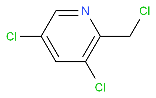 Pyridine, 3,5-dichloro-2-(chloromethyl)-_分子结构_CAS_1076197-56-2)