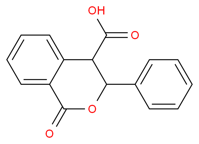 1-Oxo-3-phenyl-3,4-dihydro-1H-isochromene-4-carboxylic acid_分子结构_CAS_68204-74-0)