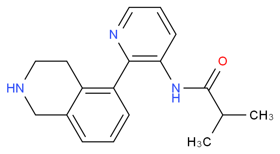 2-methyl-N-[2-(1,2,3,4-tetrahydroisoquinolin-5-yl)pyridin-3-yl]propanamide_分子结构_CAS_)