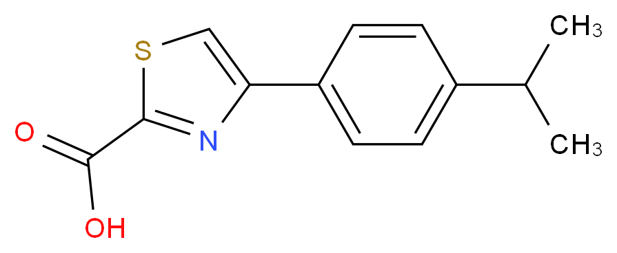 2-THIAZOLECARBOXYLIC ACID, 4-[4-(1-METHYLETHYL)PHENYL]-_分子结构_CAS_868591-88-2)