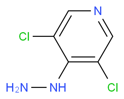 3,5-dichloro-4-hydrazinylpyridine_分子结构_CAS_153708-69-1