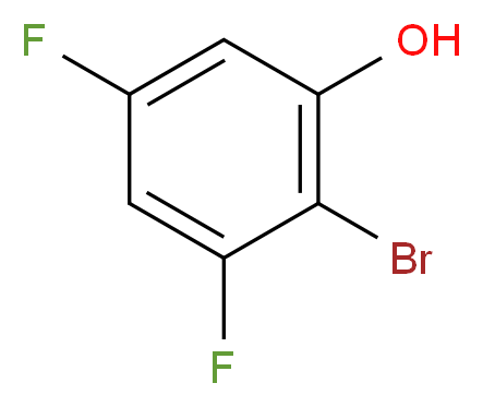 2-Bromo-3,5-difluorophenol_分子结构_CAS_325486-43-9)