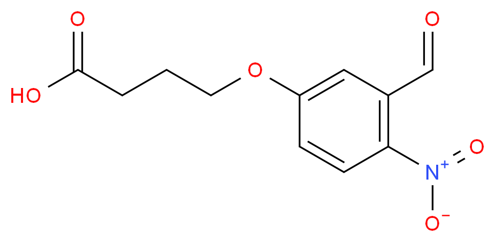 4-(3-formyl-4-nitrophenoxy)butanoic acid_分子结构_CAS_94193-36-9