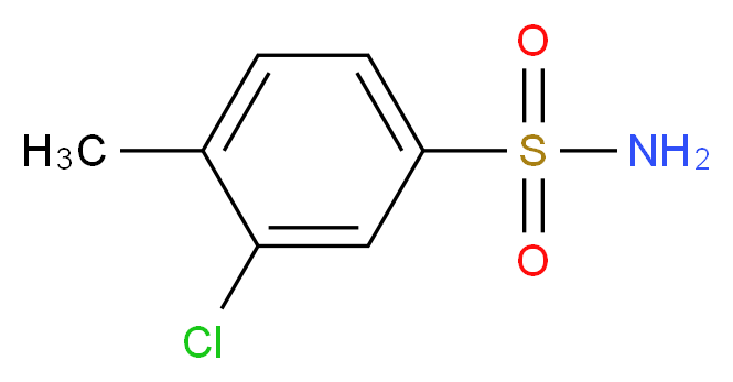 3-chloro-4-methylbenzene-1-sulfonamide_分子结构_CAS_)