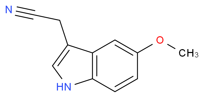 (5-Methoxy-1H-indol-3-yl)acetonitrile_分子结构_CAS_2436-17-1)
