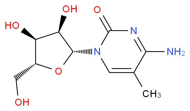 4-amino-1-[(2R,3R,4S,5R)-3,4-dihydroxy-5-(hydroxymethyl)oxolan-2-yl]-5-methyl-1,2-dihydropyrimidin-2-one_分子结构_CAS_2140-61-6
