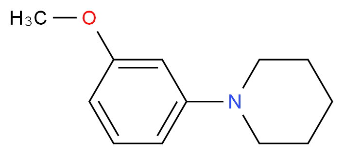 1-(3-methoxyphenyl)piperidine_分子结构_CAS_32040-06-5