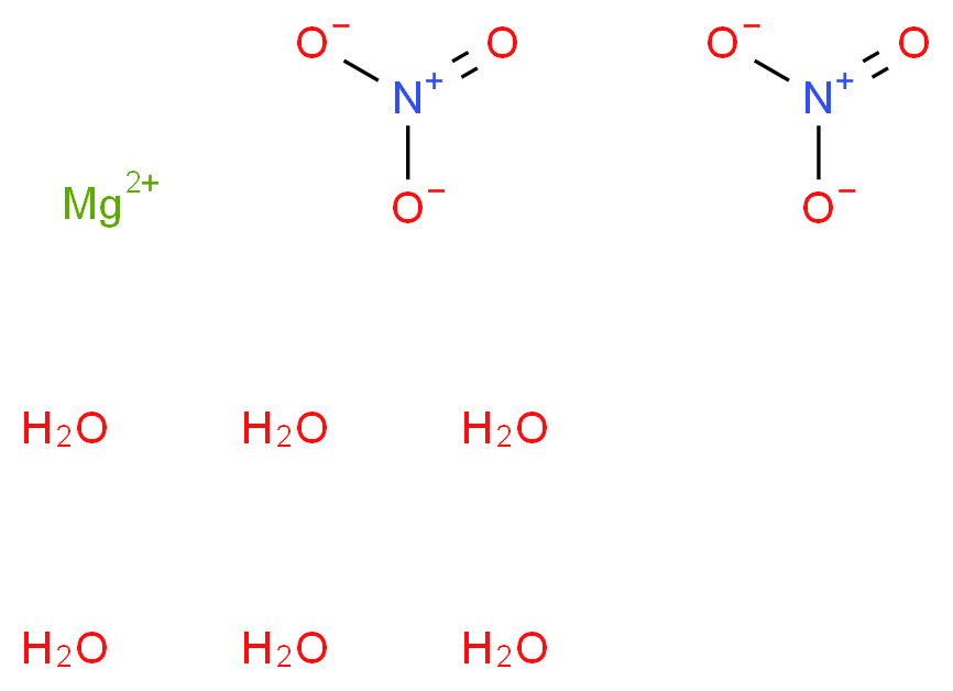 magnesium(2+) ion bis(nitrooxidane) hexahydrate_分子结构_CAS_10377-60-3