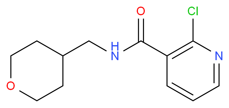 2-Chloro-N-(tetrahydro-2H-pyran-4-ylmethyl)-nicotinamide_分子结构_CAS_)