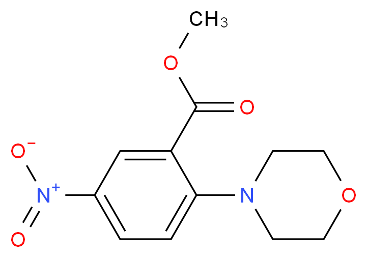 Methyl 2-morpholino-5-nitrobenzenecarboxylate_分子结构_CAS_)