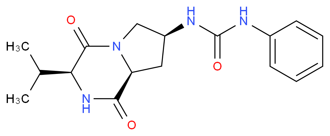 N-[(3S,7S,8aS)-3-isopropyl-1,4-dioxooctahydropyrrolo[1,2-a]pyrazin-7-yl]-N'-phenylurea_分子结构_CAS_)