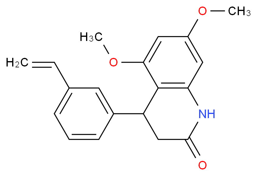 5,7-dimethoxy-4-(3-vinylphenyl)-3,4-dihydroquinolin-2(1H)-one_分子结构_CAS_)