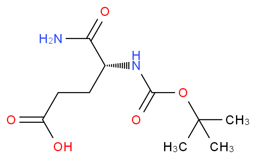 (4R)-4-{[(tert-butoxy)carbonyl]amino}-4-carbamoylbutanoic acid_分子结构_CAS_55297-72-8