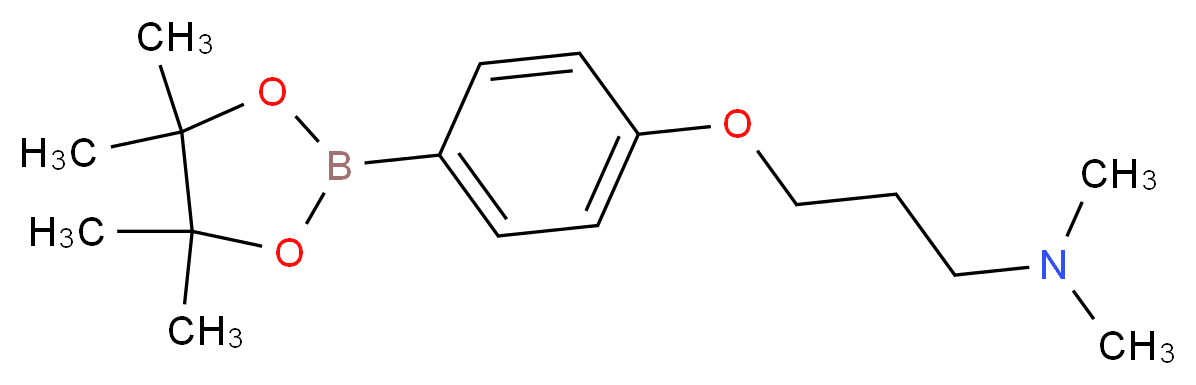 dimethyl({3-[4-(tetramethyl-1,3,2-dioxaborolan-2-yl)phenoxy]propyl})amine_分子结构_CAS_627899-90-5